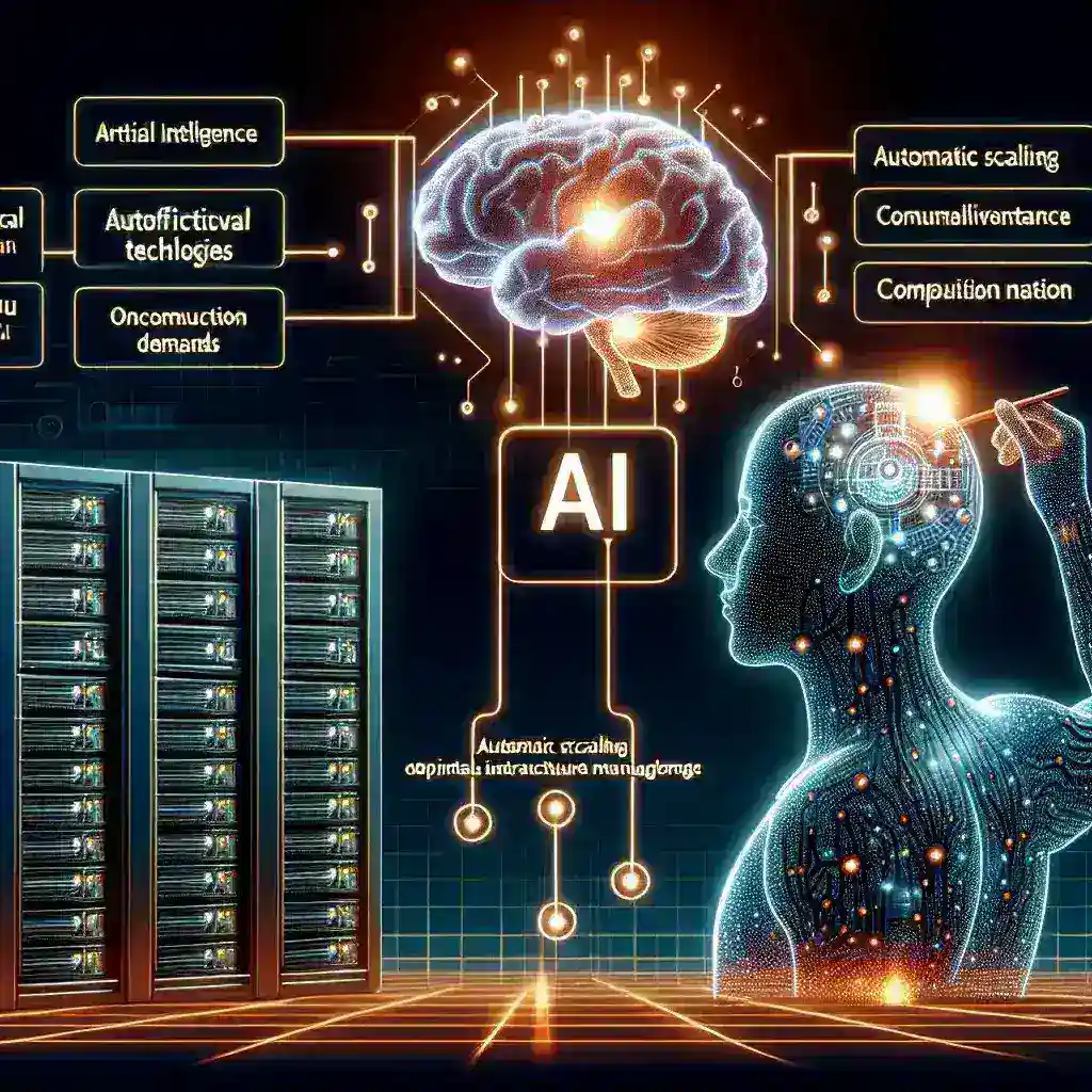 "Infografía sobre plataformas de escalado automático basadas en inteligencia artificial, ilustrando cómo estas tecnologías transforman la gestión de infraestructura digital en empresas modernas."