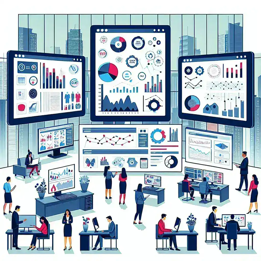"Gráfico ilustrativo de herramientas para el seguimiento de flujos de datos internos en empresas modernas, destacando funciones clave, beneficios y estrategias de implementación."
